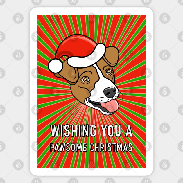 Jack Russell Dog Christmas Greeting Sticker by AdamRegester